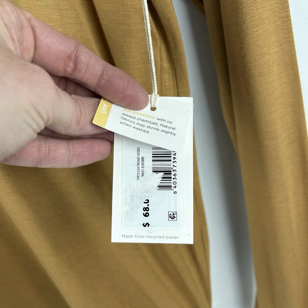 FREE FLY Mens Bamboo Shade Hoodie Long Sleeve Lightweight Russet Size Small NEW - Picture 3 of 10